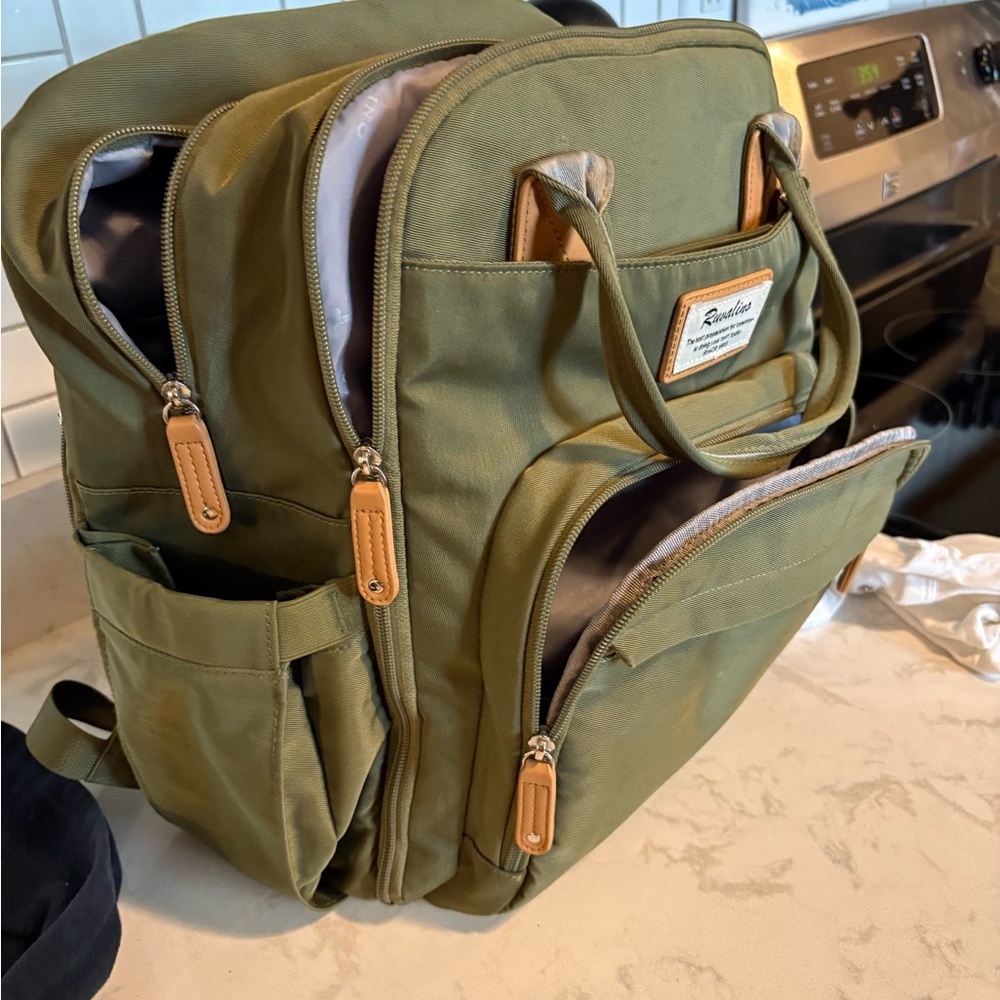 Olive green diaper bag